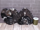 Ammonite fossil double heart plate on ggandj.com gypsy gems & jewelry with size reference