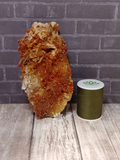 Vanadinite on Baryte with thread spool size reference