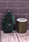 Malachite from Morocco with thread spool size reference