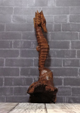 Side View of Wooden seahorse figure on GGandJ.com Naturally Unique Gypsy Gems & Jewelry