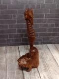 Seahorse carved from wood gift idea for ocean lovers