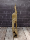 Rear view of wood crane
