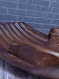 Side View of Wooden hand bowl on GGandJ.com Naturally Unique Gypsy Gems & Jewelry
