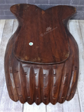 Backside of wooden hands