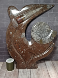 Large Fossil Statue with size reference