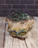 Natural Gemstone mineral from morocco green pink blue yellow