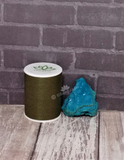 Chrysocolla mineral from Mozambique with thread spool size reference on GGandJ.com Naturally Unique