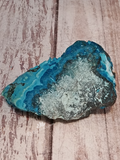 blue banded mineral rough gemstone