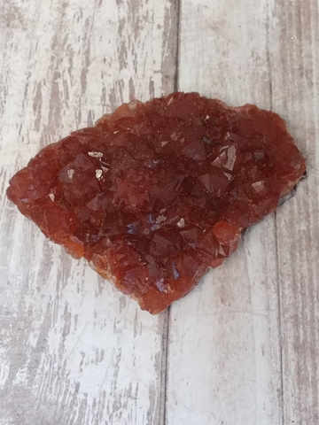 Red Hematite Quartz on Red Crystal GGandJ.com Naturally Unique