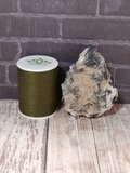 Calcite and Baryte on Galena with thread spool size reference