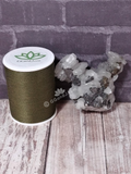 Baryte with pyrite and thread spool size reference
