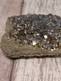 Pyrite on Galena