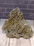 Pyrite on Quartz unique gift idea for rock lovers metal mineral