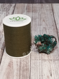 Epidote on Baryte with thread spool size reference