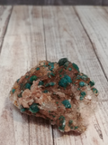 Epidote with clear quartz on Baryte