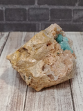 Epidote and Calcite on Baryte from Morocco on GGandJ.com Gypsy Gems & Jewelry Naturally Unique