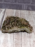 Side view of Epidote on Quartz