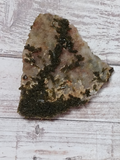 Epidote "trees" on Quartz base
