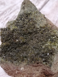 Druzy Epidote on Quartz