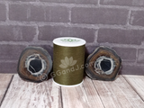 Septarian pair with thread spool size reference