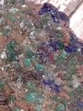Malachite Azurite Epidote on Baryte Gypsy Gems & Jewelry GGandJ.com