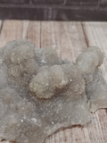 Clear Apophyllite points on Chalcedony