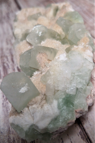 Green Apophyllite with White cream Mordenite