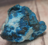 blue white and black banded mineral rough gemstone