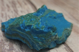 Banded Chrysocolla gemstone mineral blue and green gift idea