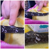 Actual Customer photo of child applying reptile wound care, reptile wound care application