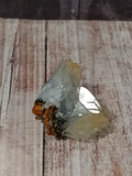 Blue and orange Baryte from Morocco