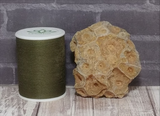 Coral Fossil with thread spool size reference
