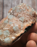 Natural green Epidote and Calcite on Baryte Gemstone Crystal from Morocco on GGandJ.com