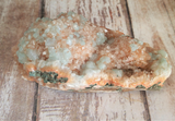 Natural green Epidote and Calcite on Baryte Gemstone Crystal from Morocco on GGandJ.com