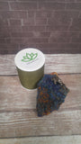 Frog on Azurite with Malachite