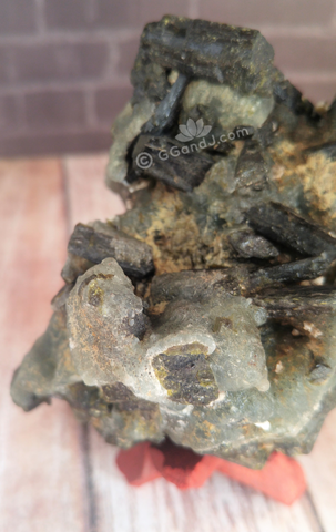 Natural Prehnite with Epidote from Mali, Africa on GGandJ.com Green Botryoidal