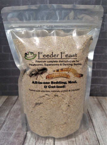 Reptanicals Feeder Feast Complete Mealworm Diet Superworm Food