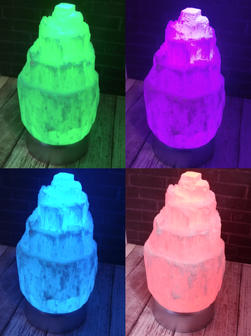 Raw Selenite Tower, GGandJ.com, Selenite Rainbow