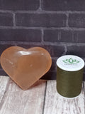 Selenite Orange Heart 3 inch