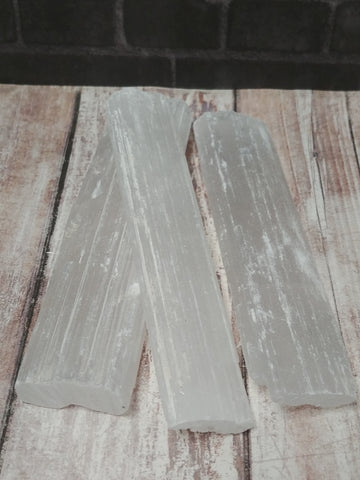 4" Raw Selenite Wand