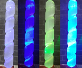 Selenite Wand Twist, Color changing Selenite