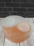 Selenite Yin Yang Candle Holder