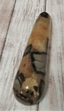 Natural Septarian from Madagascar Carved Wand Gemstone Yellow Calcite Brown Aragonite GGandJ.com