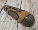 Natural Septarian from Madagascar Carved Wand Gemstone Yellow Calcite Brown Aragonite GGandJ.com
