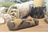 Spa Towel massage Oil gemstone wand Relax Therapeutic Luxury Flower Healing Candle septarian