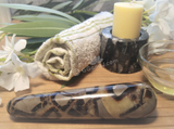 Spa Towel massage Oil gemstone wand Relax Therapeutic Luxury Flower Healing Candle septarian