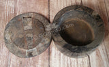 Moroccan Small Round Fossil Box