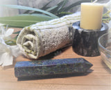 Spa Towel massage Oil gemstone Obelisk Relax Therapeutic Luxury Flower Healing Candle Ruby Zoisite