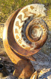 Gypsy Gems & Jewelry™ Naturally Unique™ Large Fossil Ammonite Statue from Morocco at Sunset