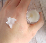 Organic healing salve on skin
